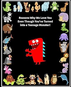 Reasons Why I Love You Even Though You've Turned into a Teenage Monster!: Fill in the Blank Love Book Gift for Teenagers (Red Monster) (Love Journal Gift) by K Francklin