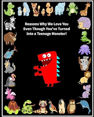 Reasons Why I Love You Even Though You've Turned into a Teenage Monster!: Fill in the Blank Love Book Gift for Teenagers (Red Monster) (Love Journal Gift)