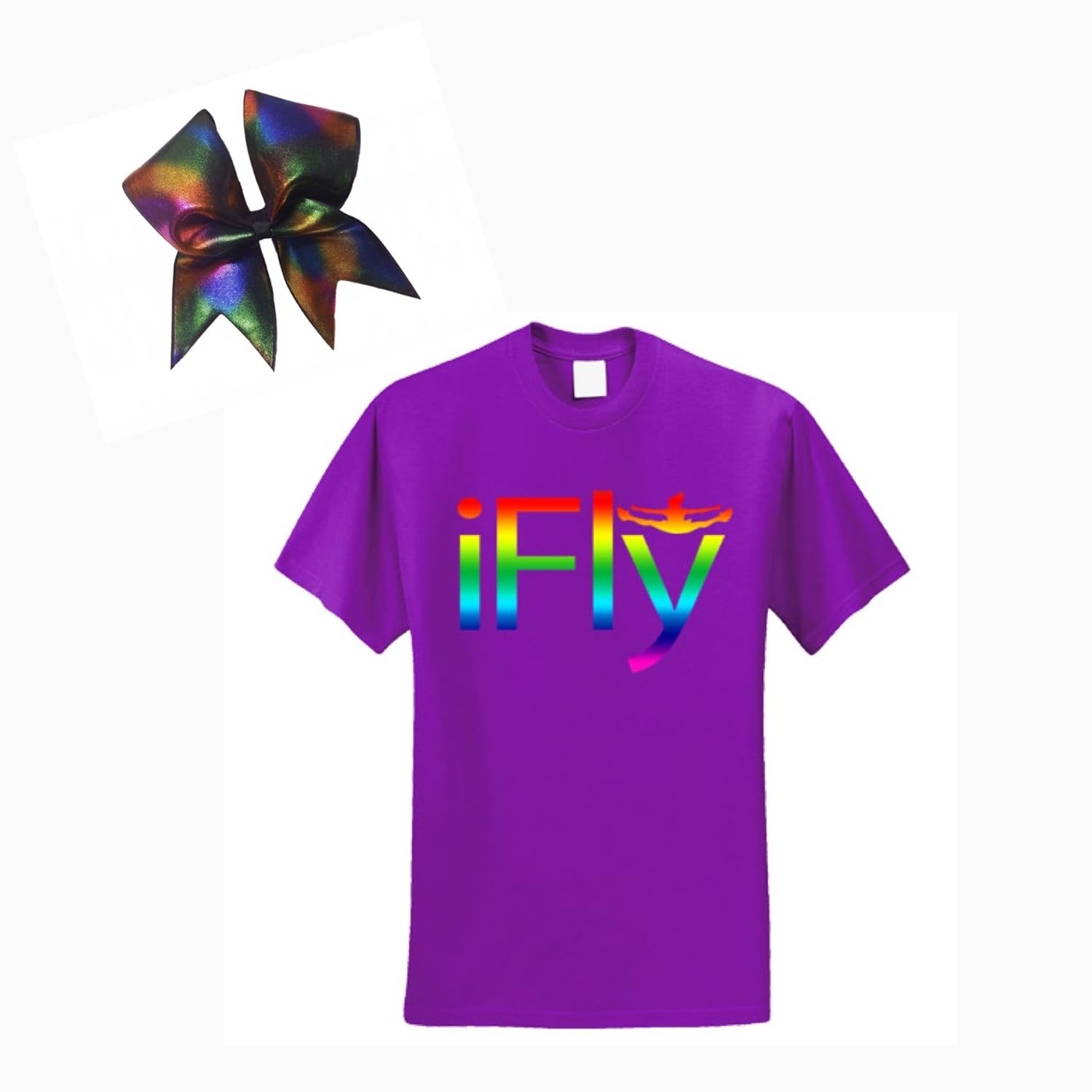 

Chosen Bows Purple iFly T-Shirt ComBow - Rainbow Print