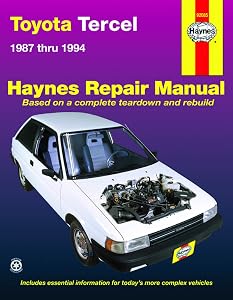 Toyota Tercel: 1987 thru 1994 (Haynes Repair Manual)