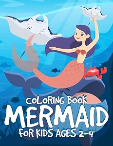 Mermaid Coloring Book for Kids Ages 2-4: Relaxing, Detailed Coloring Book for Girls
