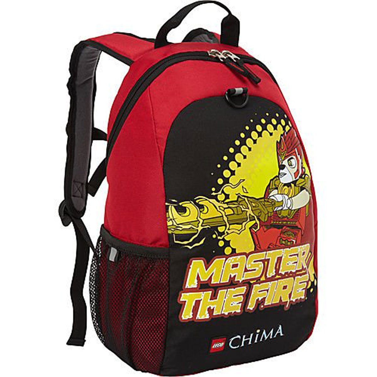

Lego Backpack Master of Fire Chima Child's Full Size Black and Red