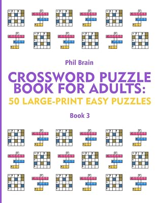 Crossword Puzzle Book for Adults: 50 Large-Print Easy Puzzles (book 3)