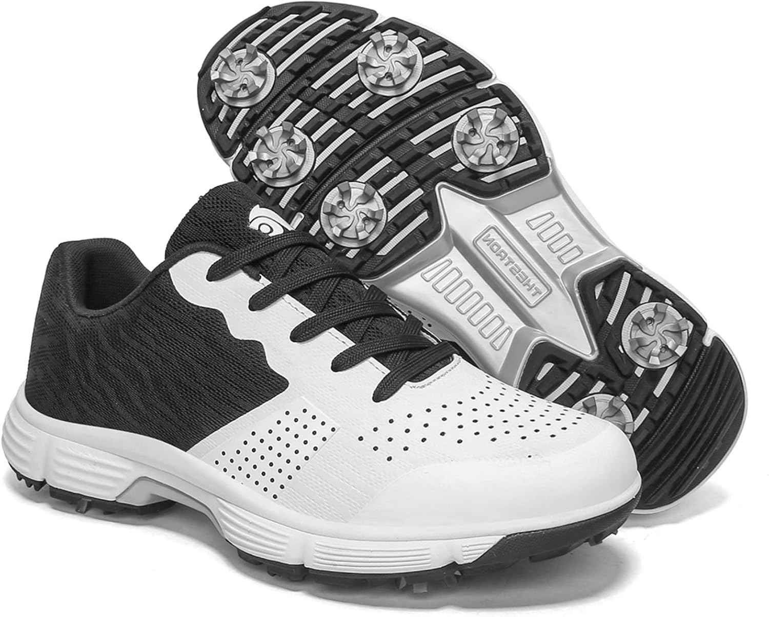 Waterproof With 7 Spikes Golf Shoes For Men - Summer Mens Comfortable Breathable Golf Sport Sneakers Male Walking Footwears- Golf Trainers Shoes_voghion.com