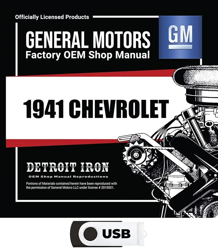 1941 Chevrolet Truck and Car Shop Manual, Owner Manual, Sales Data & Parts Books on USB by Chevrolet Motor Division
