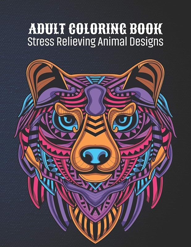 Adult Coloring Book : Stress Relieving Animal Designs: Animal Lovers Coloring Book with 100 Gorgeous Lions, Elephants, Owls, Horses, Dogs, Cats, ... and More! | Animal Coloring Activity Book by A Design Creation