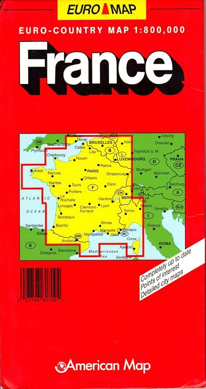 France: Euro-Country Map (Euro Cart) by American Map Corporation