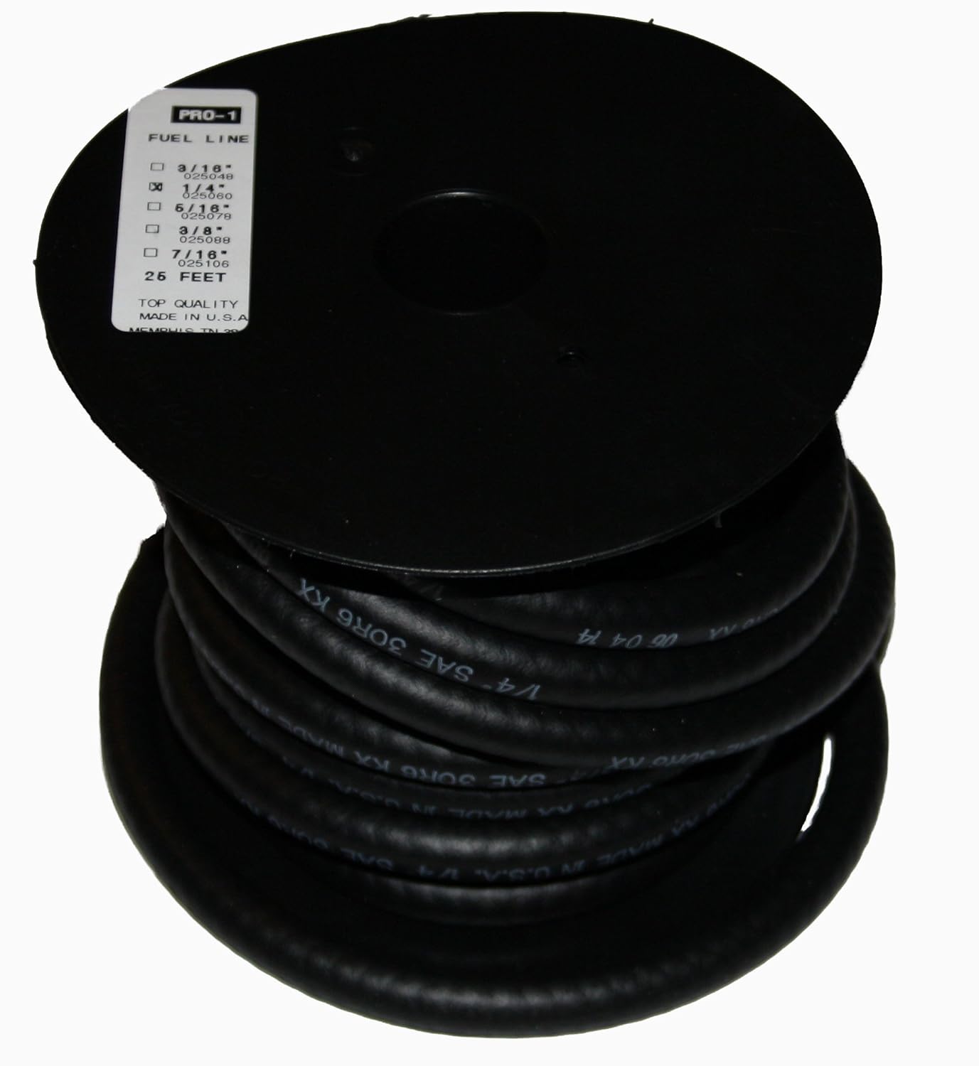 

PRO 1 Fuel Line Hose 1/4 Inch Inside Diameter X 25 Feet Length NRB/PVCC SAE30R6