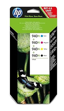 HP 940XL 4er-Pack schwarz/cyan/magenta/gelb Original Tintenpatronen mit ...