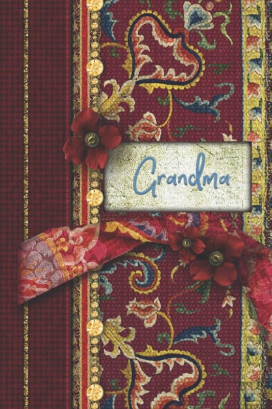 GRANDMA: Large Print Address Book Gift for Grandmother Nickname with Gorgeous Art Cover by Angelique Petrichor