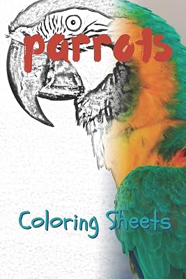 Parrot Coloring Sheets: 30 parrot drawings,coloring sheets adults relaxation, coloring book for kids, for girls, volume 8