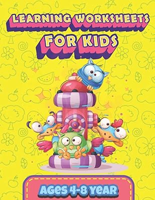 learning worksheets for kids ages 4-8 year: Mazes, Word Search, Coloring, Picture Puzzles, and More!