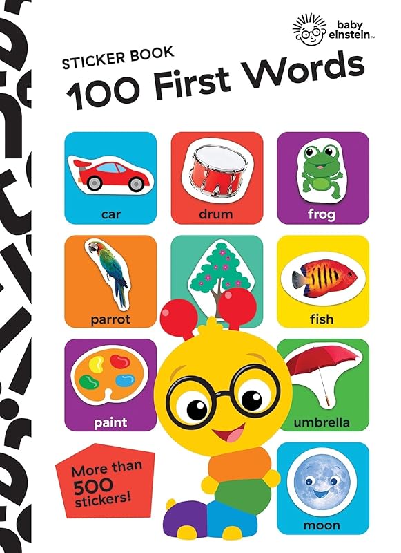 Baby Einstein - 100 First Words Sticker Book - More Than 500 Stickers Included! - PI Kids by Editors of Phoenix International Publications