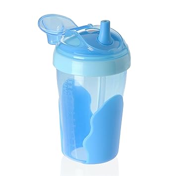 Vital Baby Toddler Straw Cup, Blue, 10 Ounce