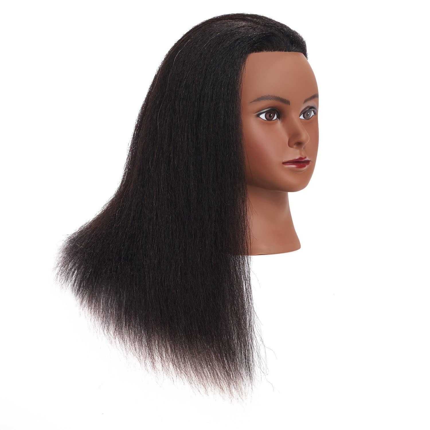 Frisierkopf Mit 100% Echthaar Für Friseurtraining Und Styling_voghion.com