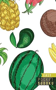 Pocket Sudoku Easy: 158 Easy Sudoku Puzzles | Pocket Sudoku Puzzle Books | Large Print Sudoku Puzzle Books For Adults | Sudoku For Seniors | Travel Size | Tropical Pineapples by Sudoku Kingdom