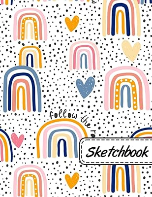 Sketchbook: Hearts Journal and Sketchbook: Journal and Sketchbook for girls, for taking Notes and Sketching, size 8.5 x11 with Lined and Blank pages, 120 pages, Hearts Pattern.