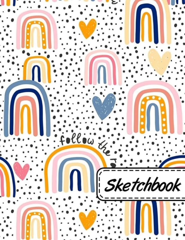 Sketchbook: Hearts Journal and Sketchbook: Journal and Sketchbook for girls, for taking Notes and Sketching, size 8.5 x11 with Lined and Blank pages, 120 pages, Hearts Pattern. by zwitna Publishing