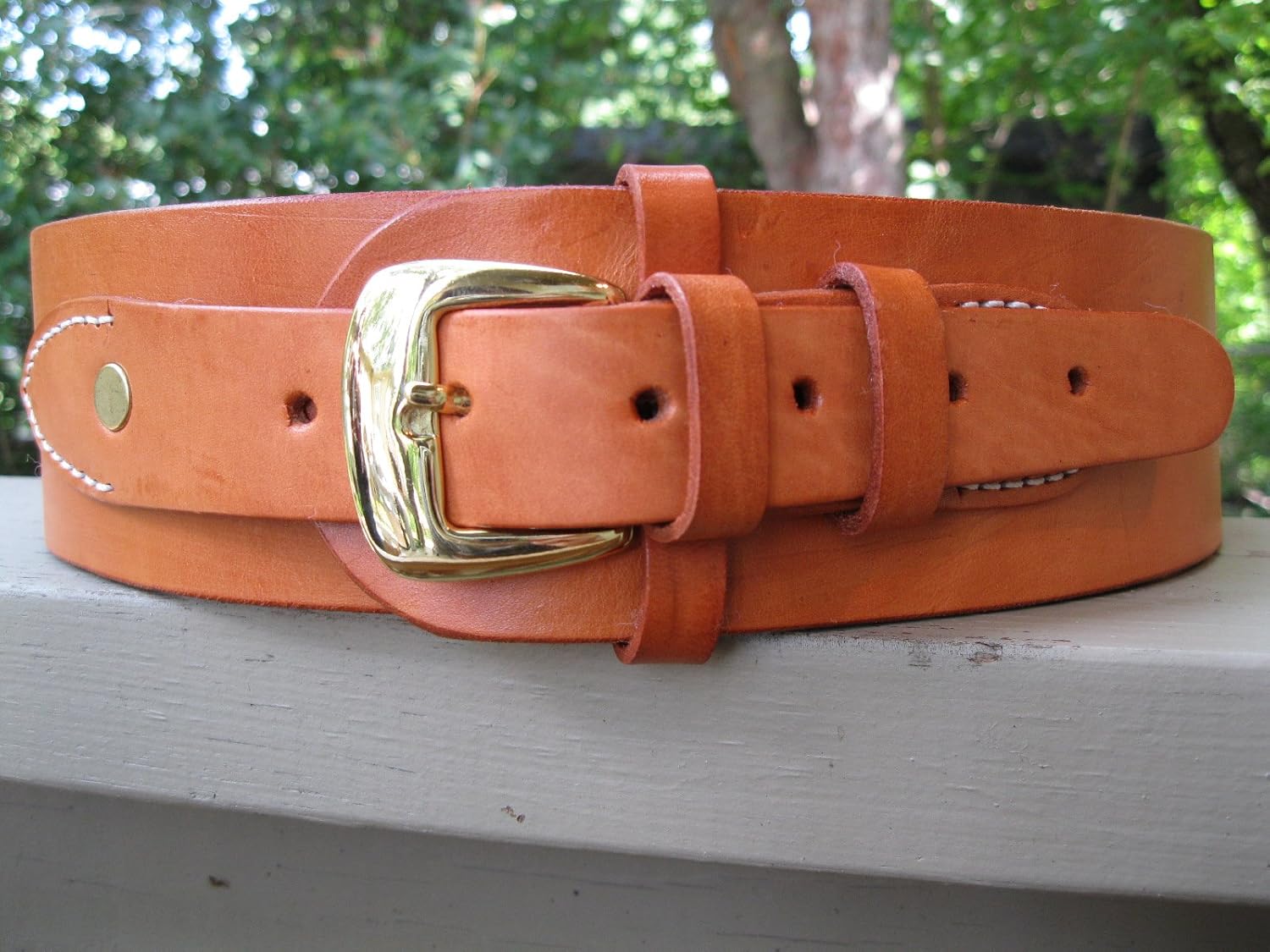 

Genuine Leather Gun Belt, Natural