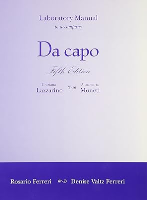 Laboratory Manual to accompany Da Capo: An Italian Review Grammar