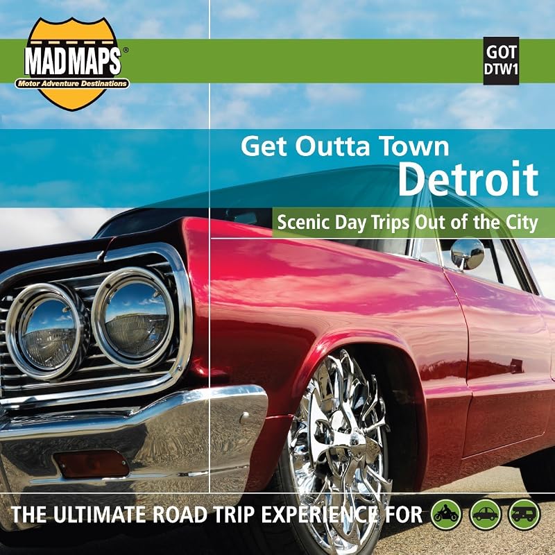 MAD Maps - Get Outta Town Scenic Road Trips Map - Detroit - GOTDTW1 by MAD Maps