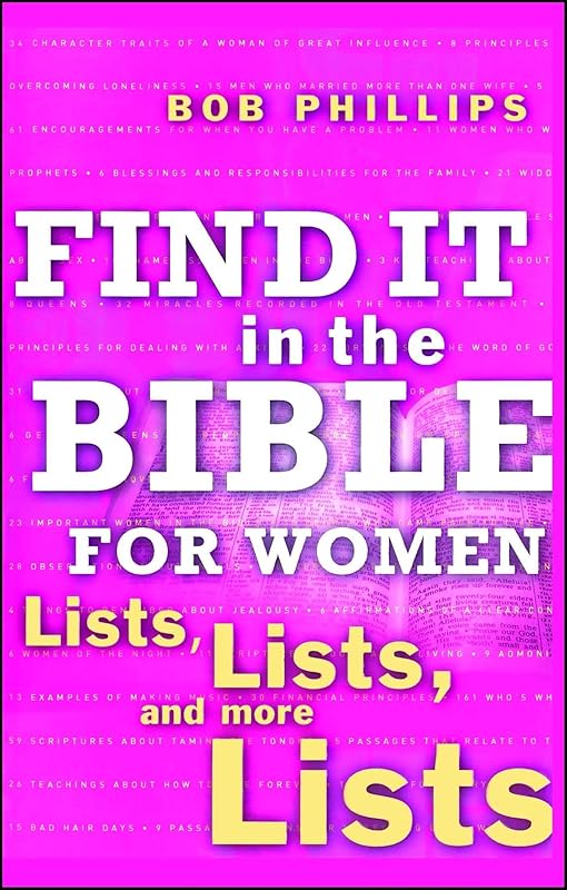 Find It in the Bible for Women: Lists, Lists, and more Lists by Bob Phillips