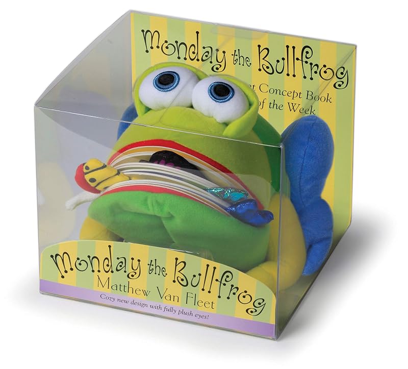 Monday the Bullfrog: A Huggable Puppet Concept Book About the Days of the Week by Matthew Van Fleet