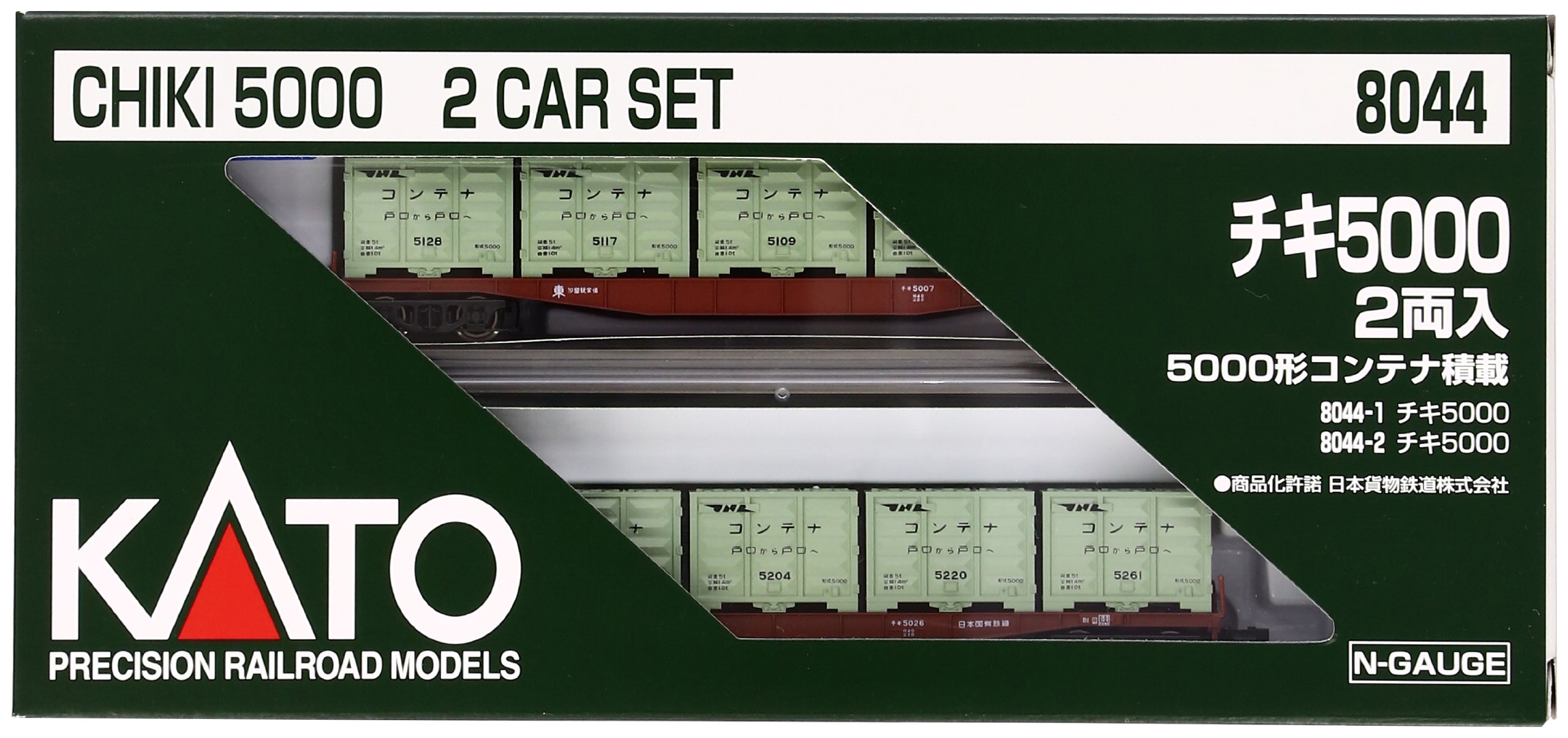 KATO N gauge Chiki 5000 2-car set with 5000-type container 8044