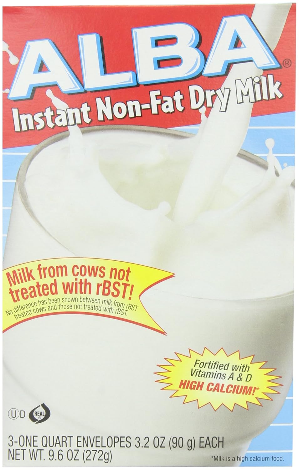alba dry milk mix instant non-fat 1 qt env., 9.