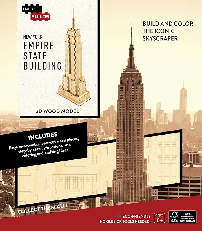 IncrediBuilds: New York: Empire State Building 3D Wood Model by Insight Editions