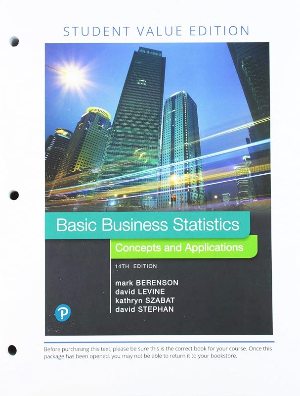 Basic Business Statistics, Loose Leaf Edition Plus MyLab Statistics with Pearson eText -- 24 Month Access Card Package by Mark Berenson