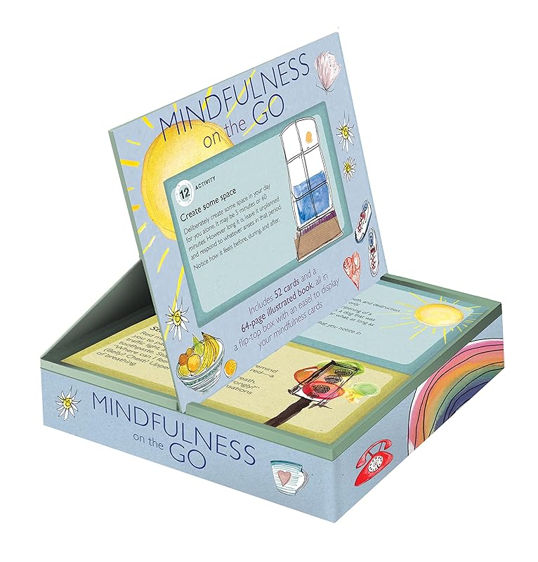 Mindfulness on the Go: Includes 52 cards and a 64-page illustrated book, all in a flip-top box with an easel to display your mindfulness cards by Anna Black