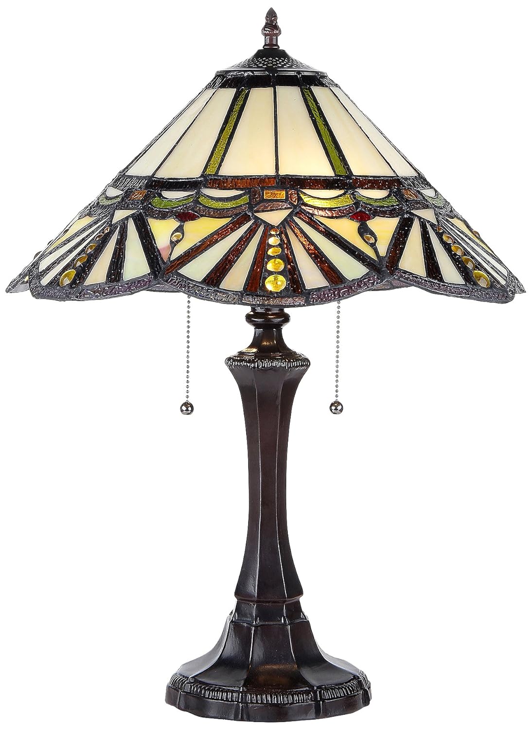 

Chloe Lighting CH33251GM16-TL2 "York" Tiffany-Style Vantage 2 Light Table Lamp 16" Shade