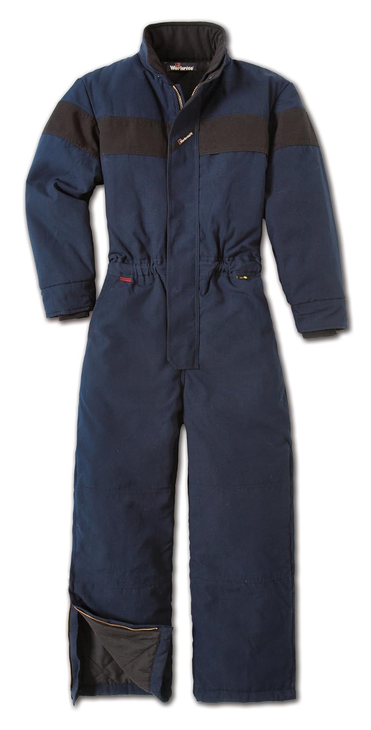 

Workrite Flame Resistant 6 oz Nomex IIIA Insulated Coverall, Rib-Knit Cuff, 2X-Large, Regular Length, Navy Blue