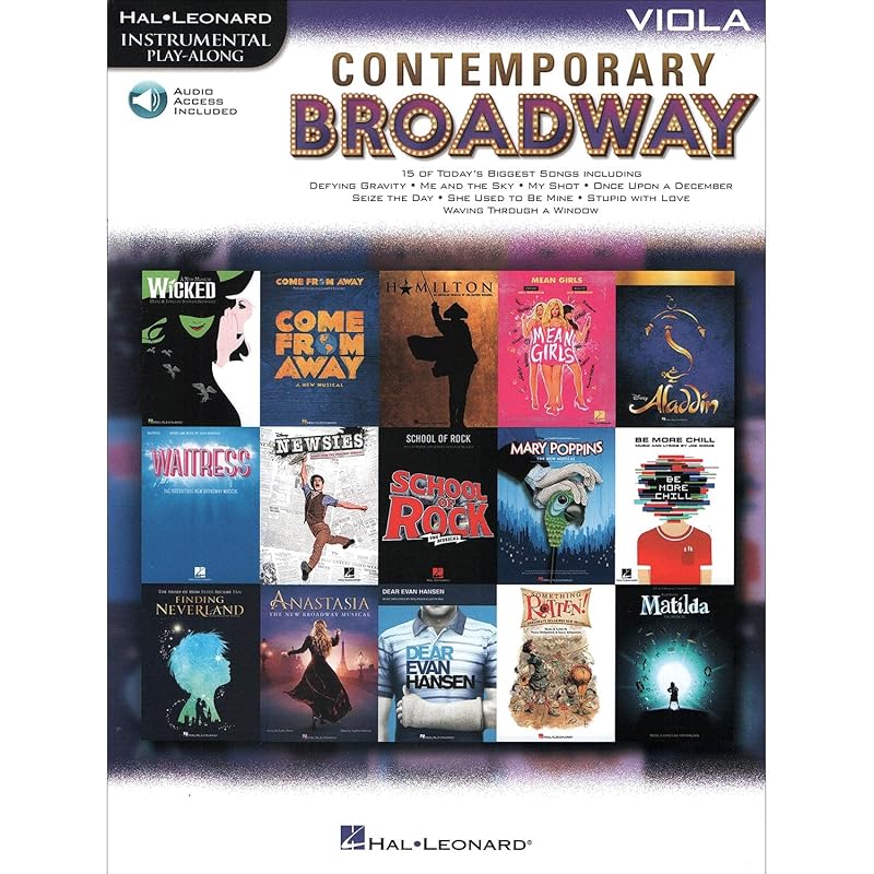 Contemporary Broadway: Instrumental Play-Along for Viola by Hal Leonard Corp.