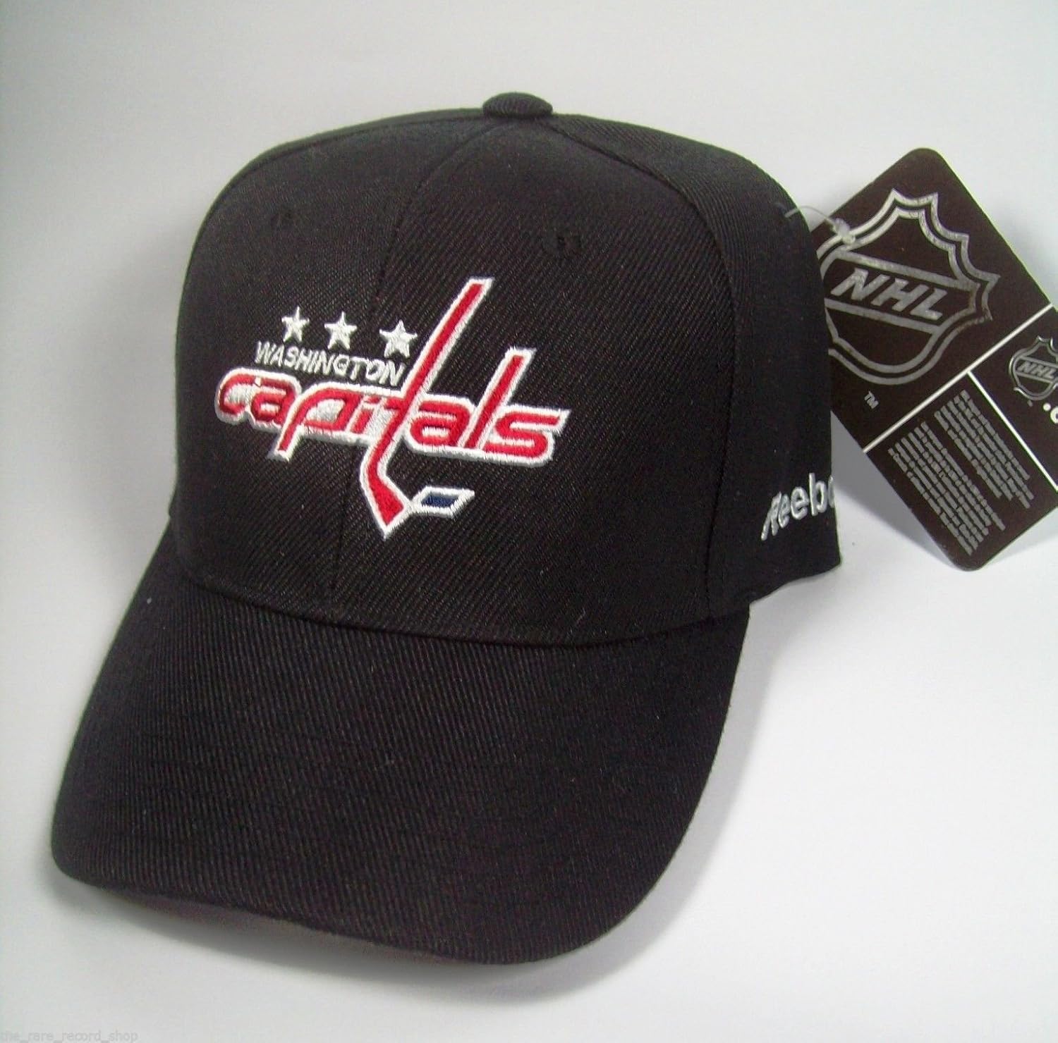 

Reebok Black Washington Capitals NHL Hockey Basic Logo Adjustable Cap Hat
