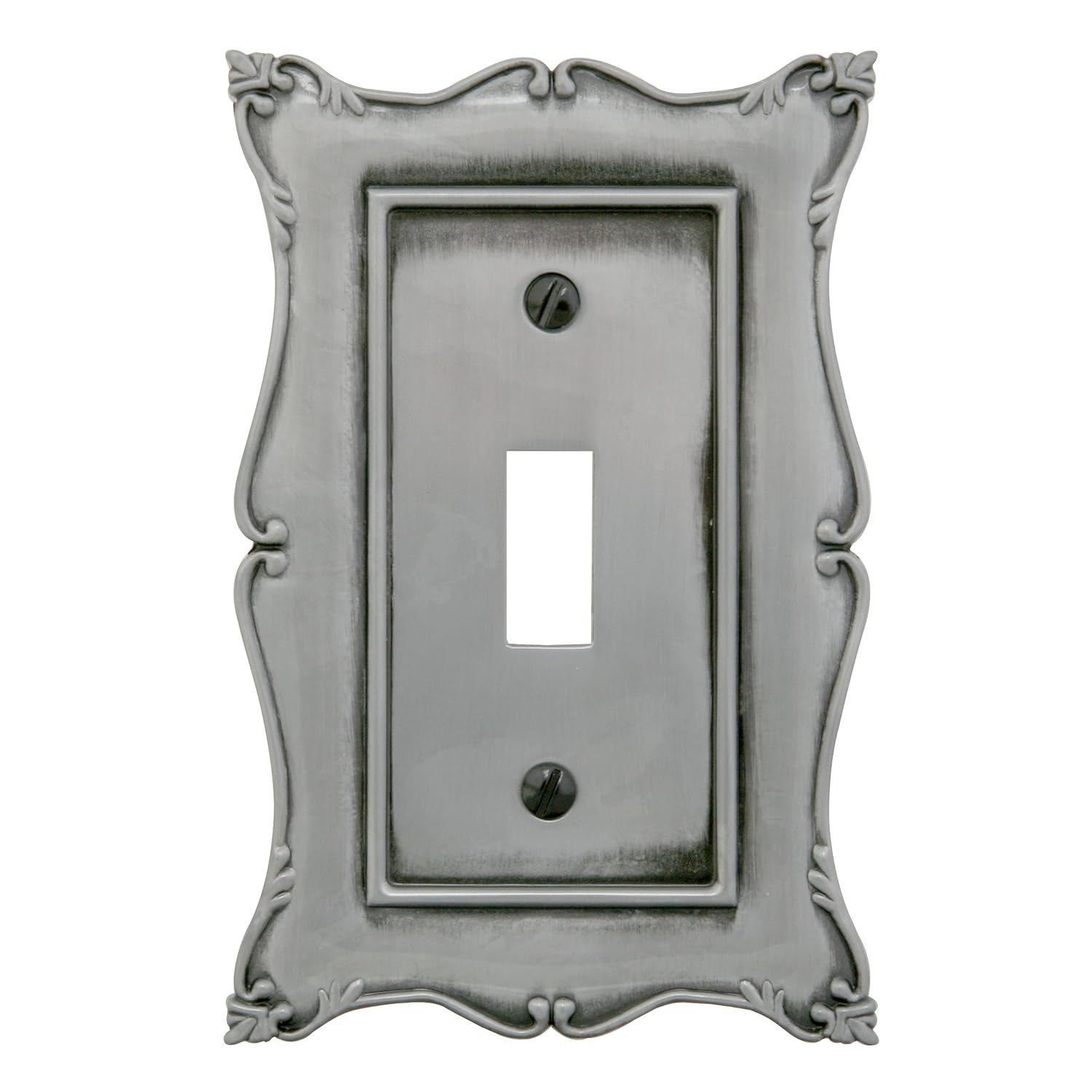 

AmerTac 86TAN Sophia Cast Metal Single Toggle Wallplate, Antique Nickel