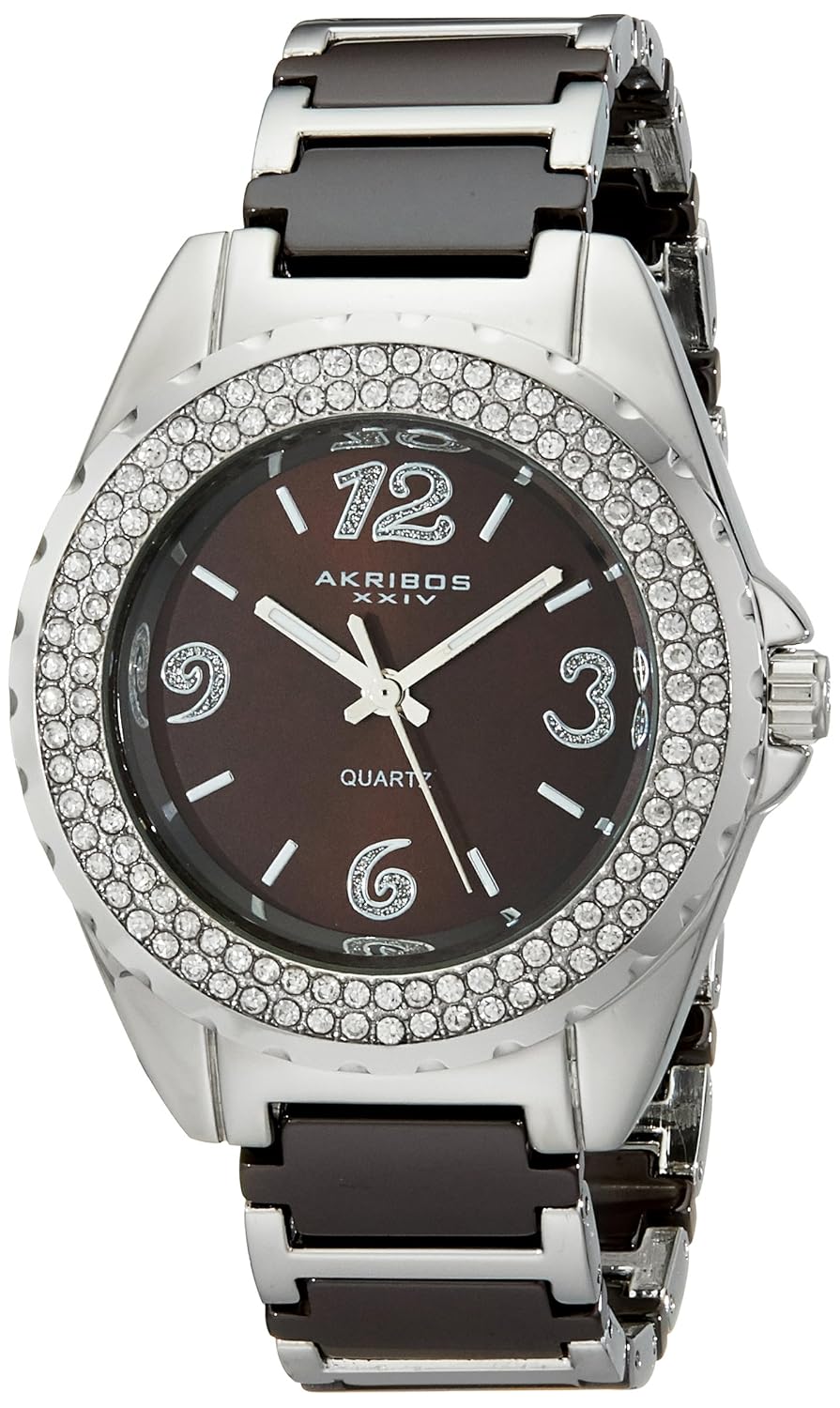

Akribos XXIV Women's AK514BR Ceramic Crystal Bracelet Watch