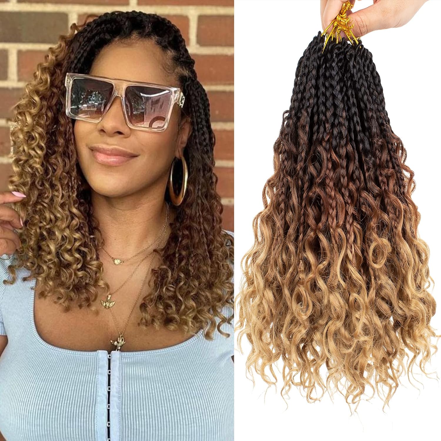 30 Inch Crochet Box Braids 8 Packs Black Goddess Box Braids Crochet Hair Bohomian Box Braids Crochet Hair Synthetic Braiding Hair Extensions_voghion.com