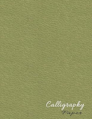 Lined Calligraphy Paper: Slanted Script Handwriting Workbook - Minimalist Textured Green (Blank Calligraphy Practice)