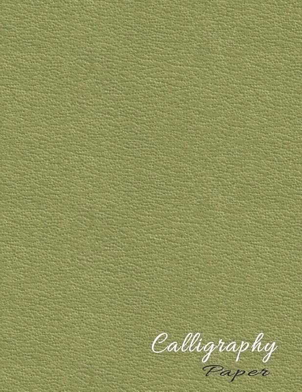 Lined Calligraphy Paper: Slanted Script Handwriting Workbook - Minimalist Textured Green (Blank Calligraphy Practice) by Purple Dot