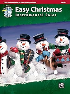 Easy Christmas Instrumental Solos for Strings, Level 1: Cello, Book & Online Audio/Software (Easy Instrumental Solos Series)