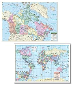 Canada/World Rolled Map Combo-Laminated by Canada/World Rolled Map Combo (Laminated)