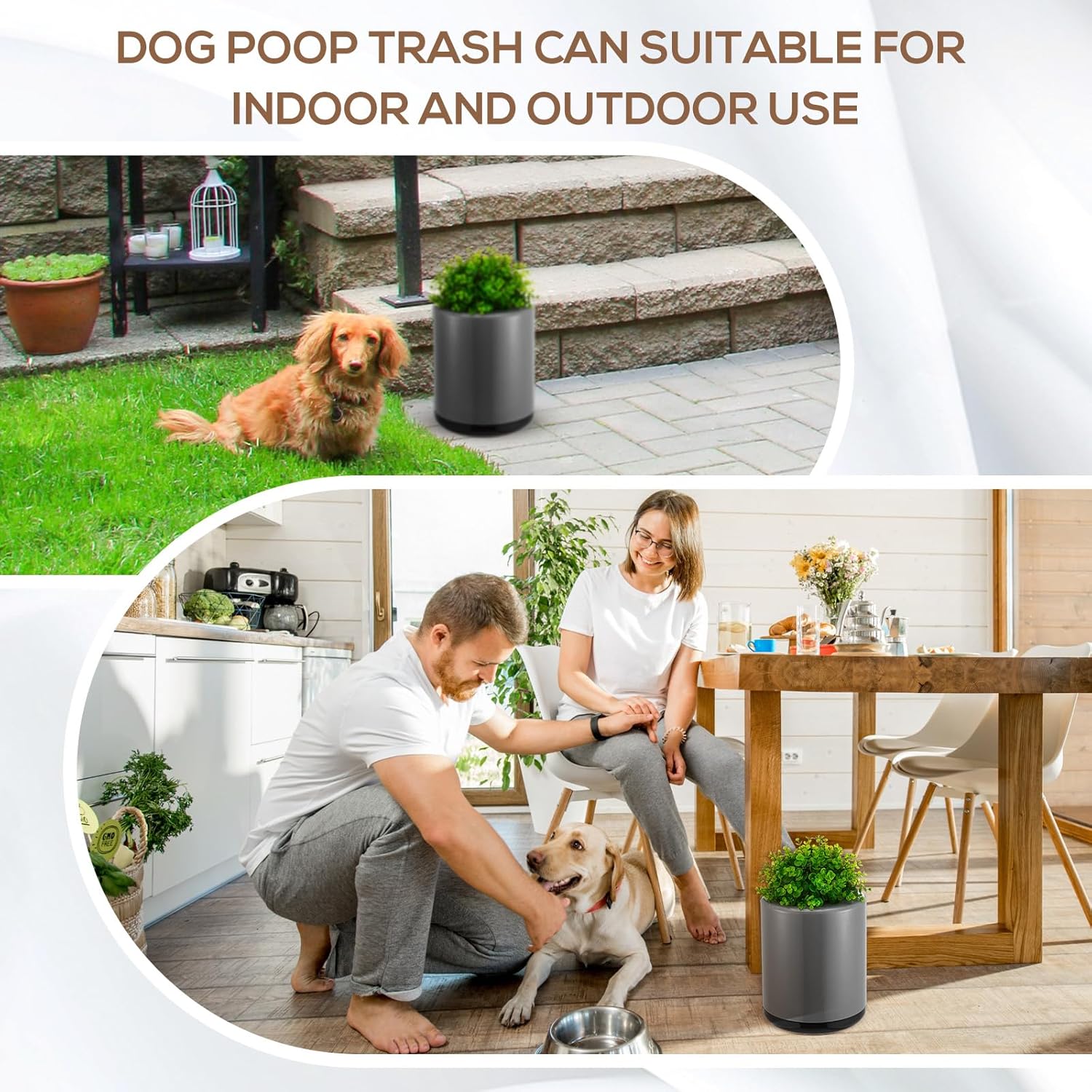 Dog Poop Disposal System Outside Pooper Scooper Set 15L Trash