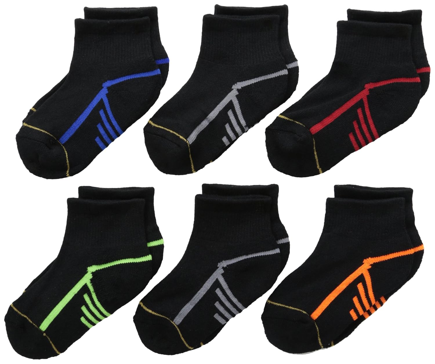 

Gold Toe Big Boys' 6 Pack Athletic Quarter Sock