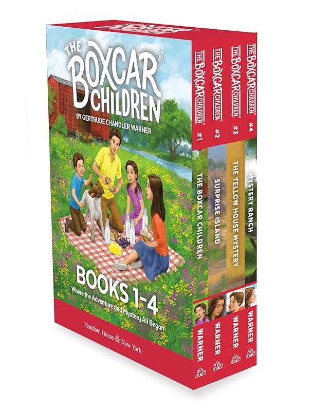 The Boxcar Children Mysteries Boxed Set 1-4: The Boxcar Children; Surprise Island; The Yellow House; Mystery Ranch by Gertrude Chandler Warner