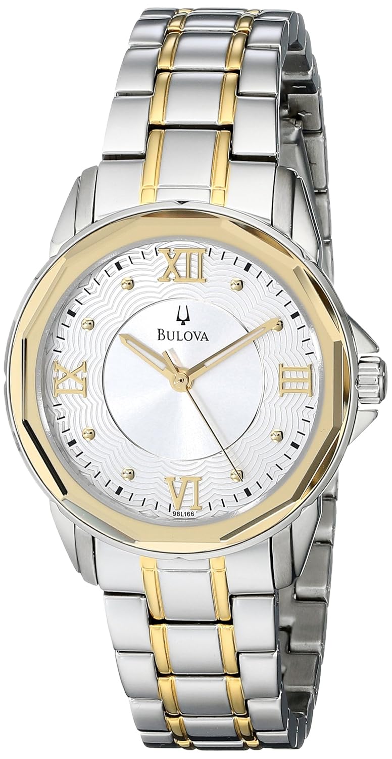 bulova womens 98l166 dress round bracelet watch