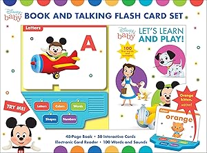 Disney Baby - Let's Learn and Play! Book and Talking Flash Card Sound Book Set - PI Kids