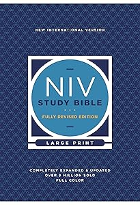 NIV Study Bible, Fully Revised Edition (Study Deeply. Believe Wholeheartedly.), Large Print, Hardcover, Red Letter, Comfort Print by Zondervan