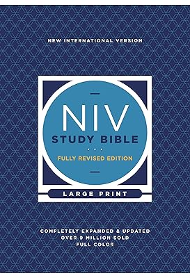 NIV Study Bible, Fully Revised Edition (Study Deeply. Believe Wholeheartedly.), Large Print, Hardcover, Red Letter, Comfort Print